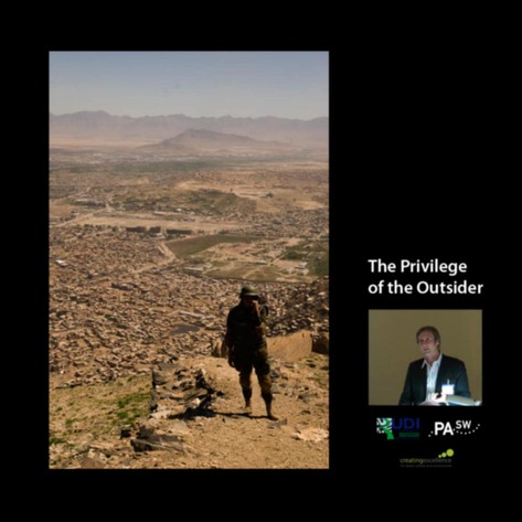 Still from video documentation of presentation