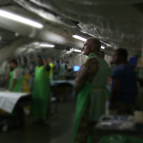 The arrival of mass casualties at Bastion 