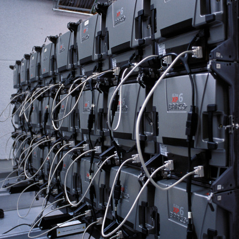 Testing display system at Barco