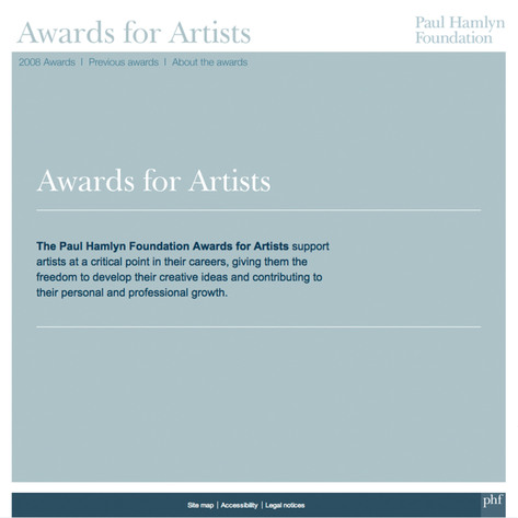 Paul Hamlyn Awards Microsite